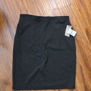 Philosophy Charcoal Grey Fitted Midi Skirt Size 10 New With Tags